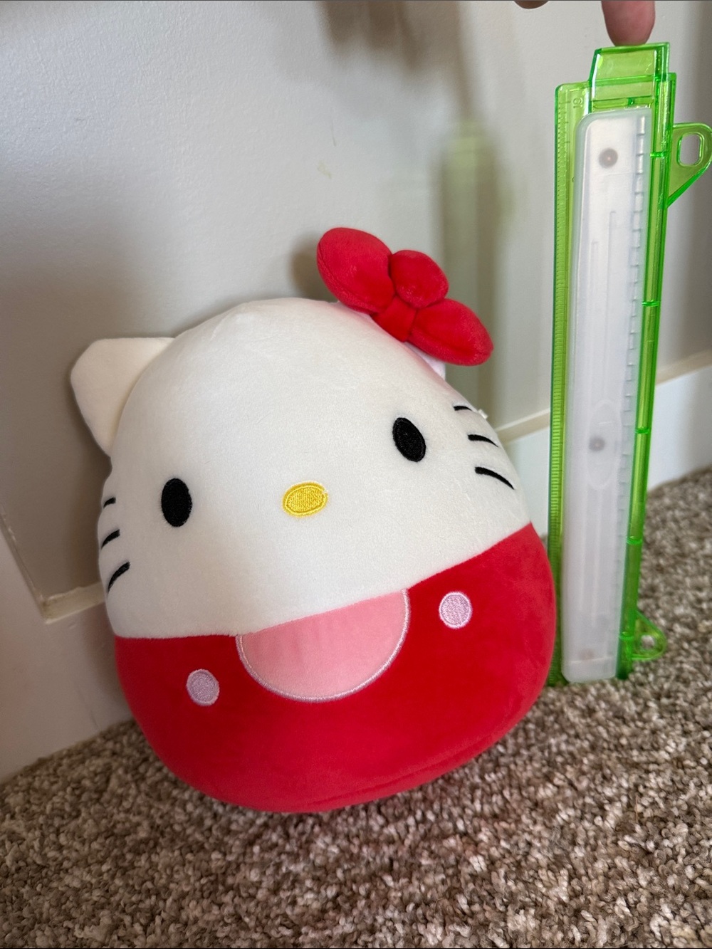 Squishmallows White & Red Hello Kitty Plush